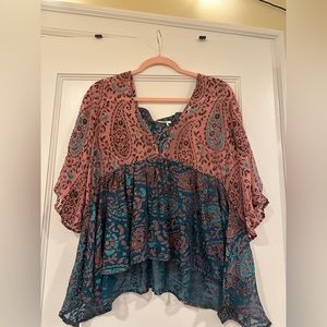anthropologie textured blouse